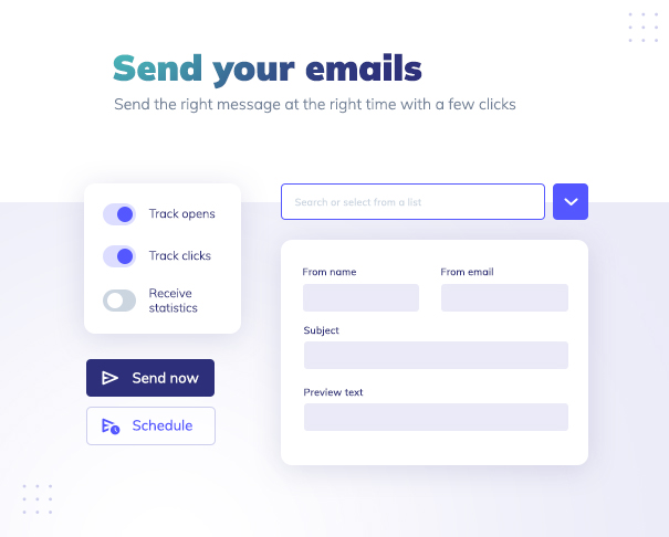 screenshot of Elastic Email